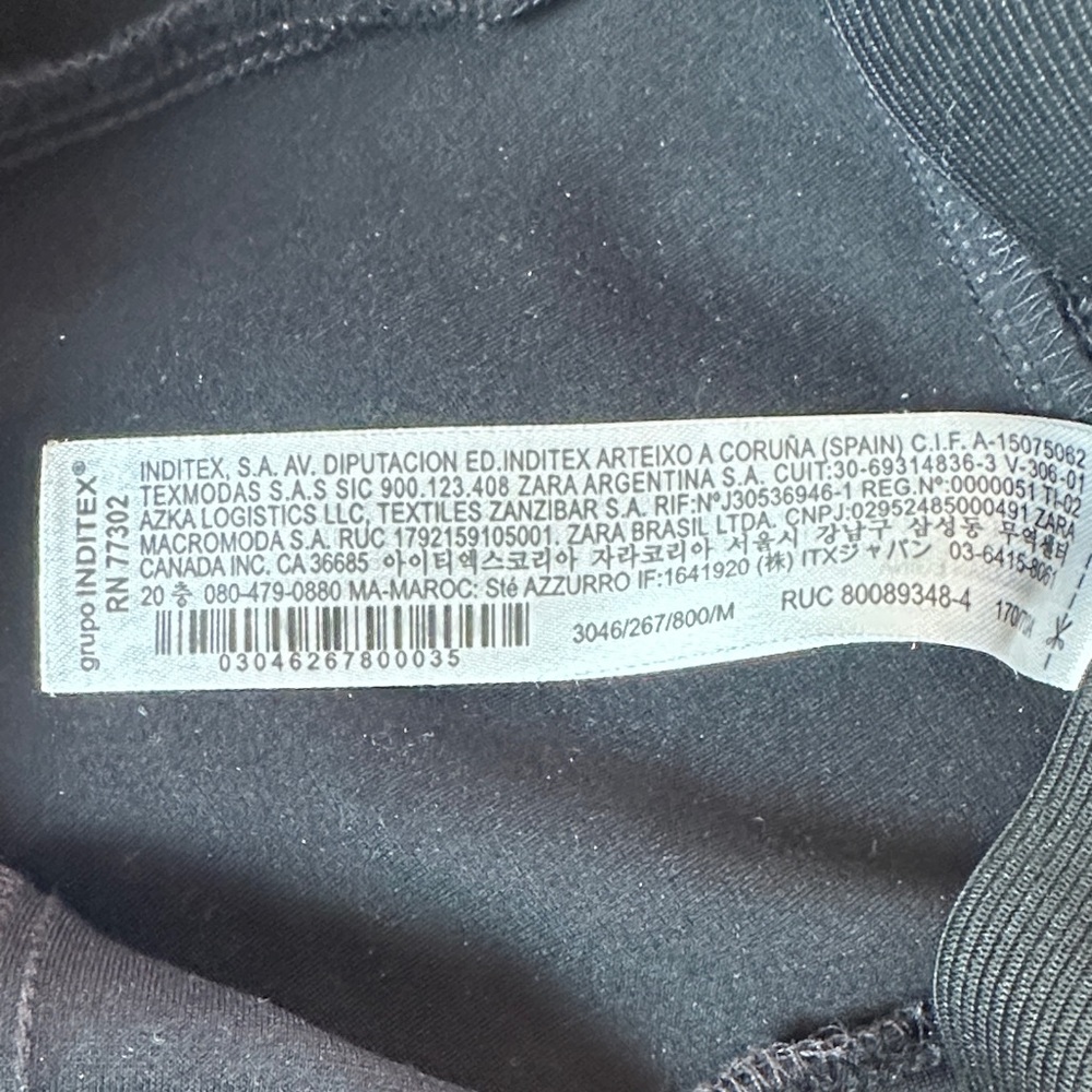 Zara Black High-Waisted Sailor Button Leggings - Picture 5 of 8
